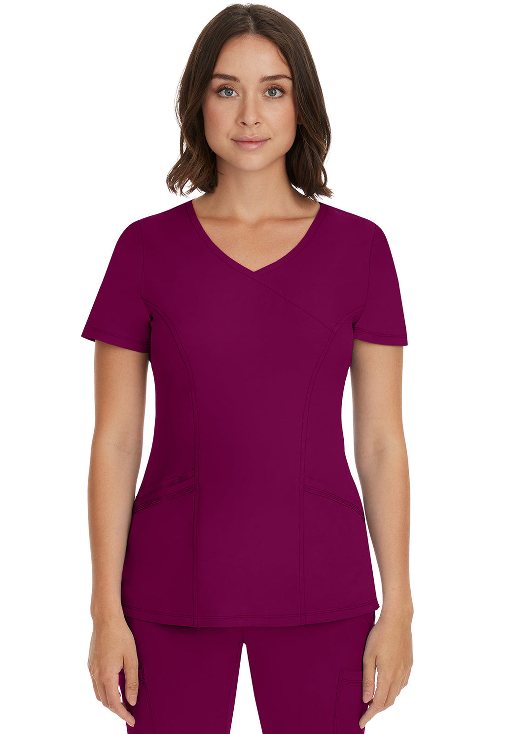 HH Works 2525 Women's Madison Scrub Top Wine