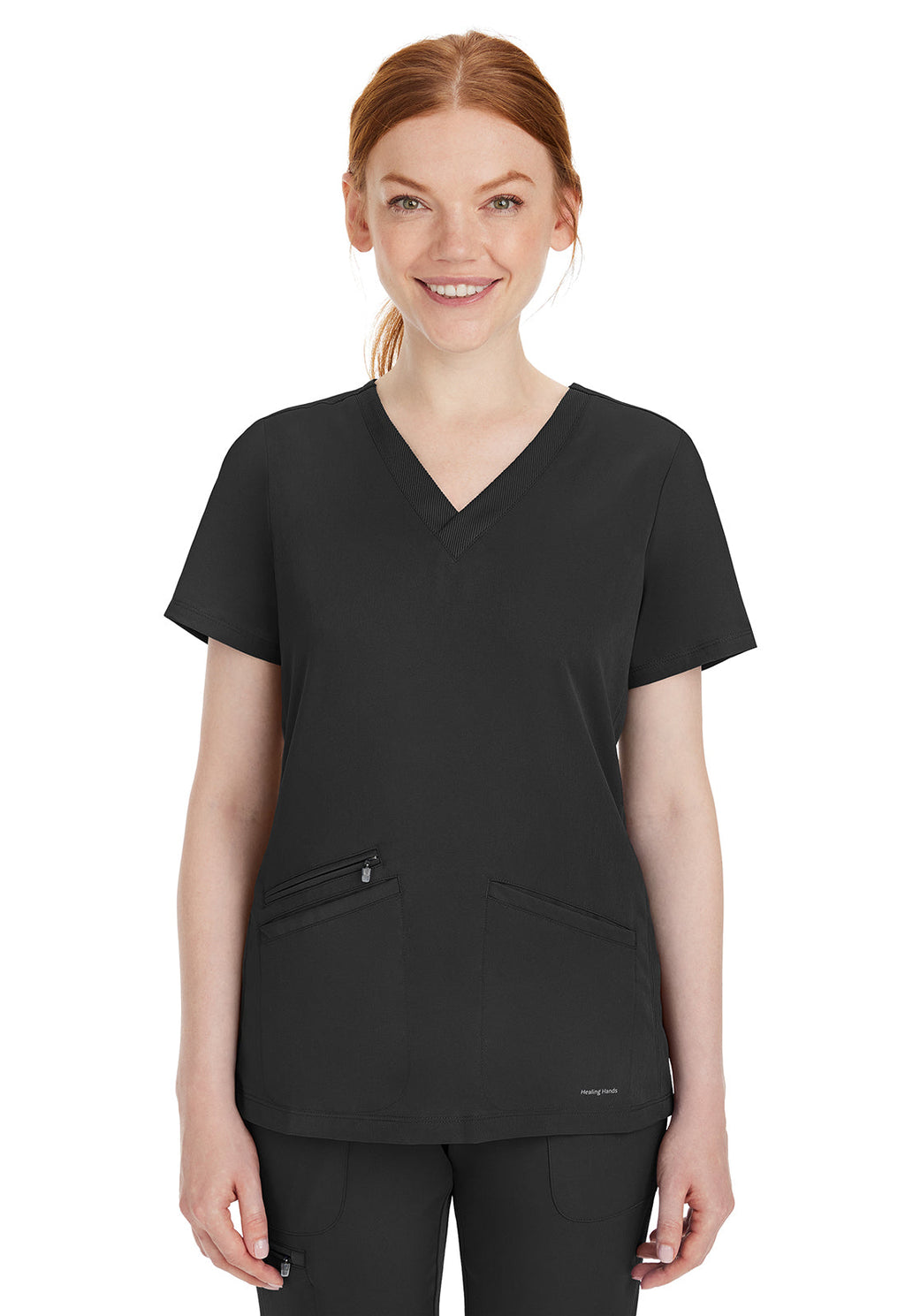HH Works 2530 Women's Mariah Scrub Top Black