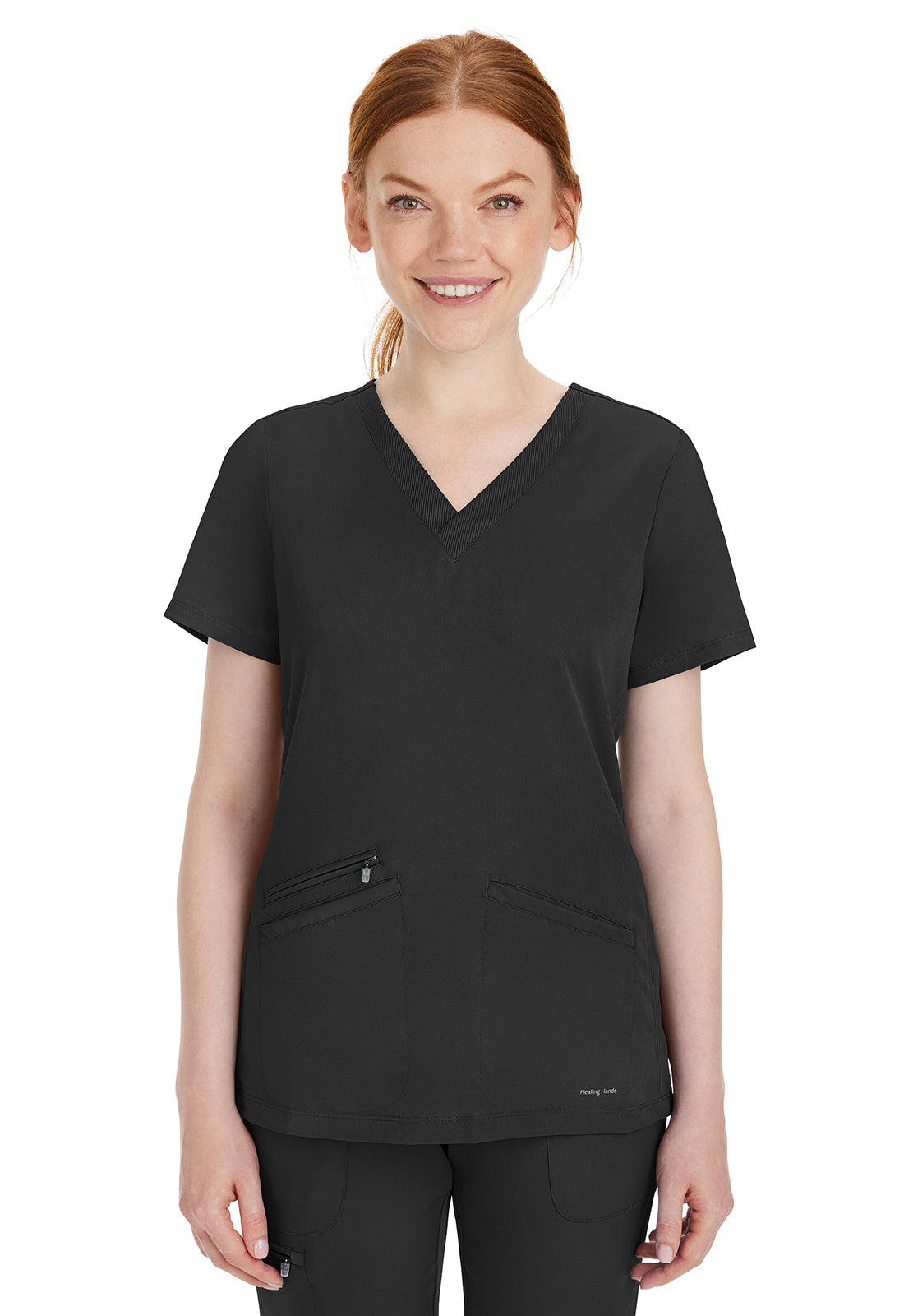 HH Works 2530 Women's Mariah Scrub Top Black
