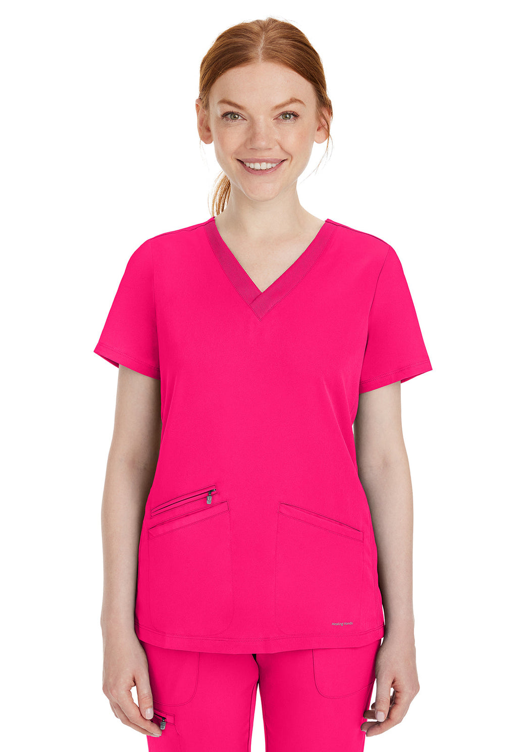 HH Works 2530 Women's Mariah Scrub Top Carnation Pink