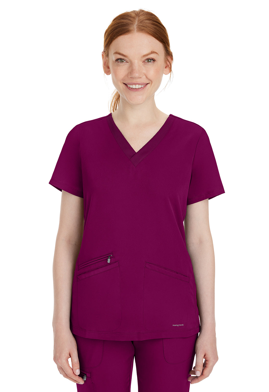 HH Works 2530 Women's Mariah Scrub Top Wine