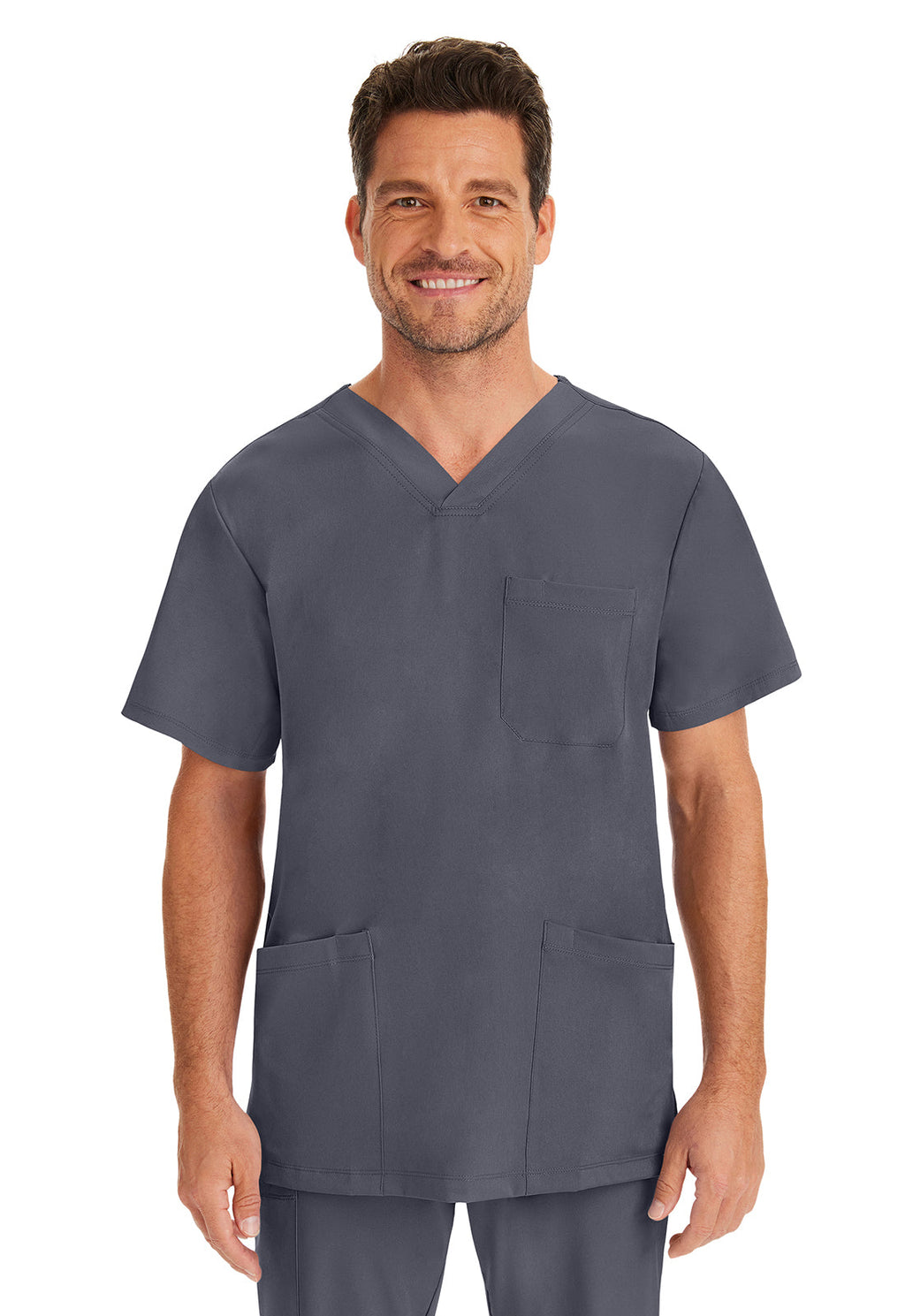 HH Works 2590 Men's Mathew Scrub Top Pewter