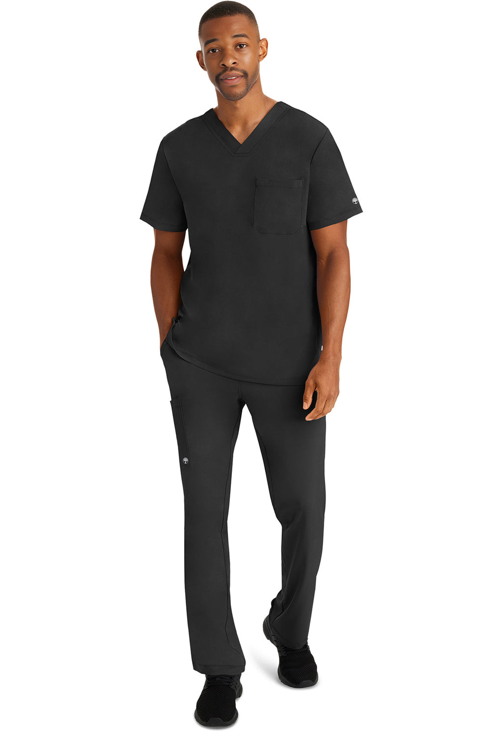 HH Works 2591 Men's Mason Scrub Top Black