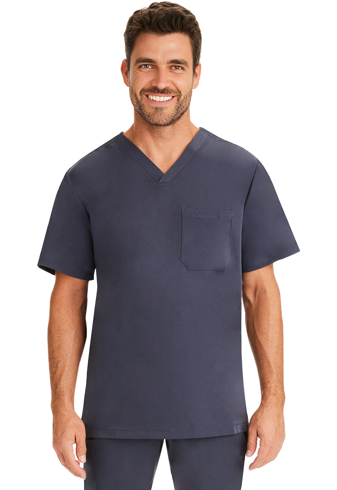 HH Works 2591 Men's Mason Scrub Top Pewter