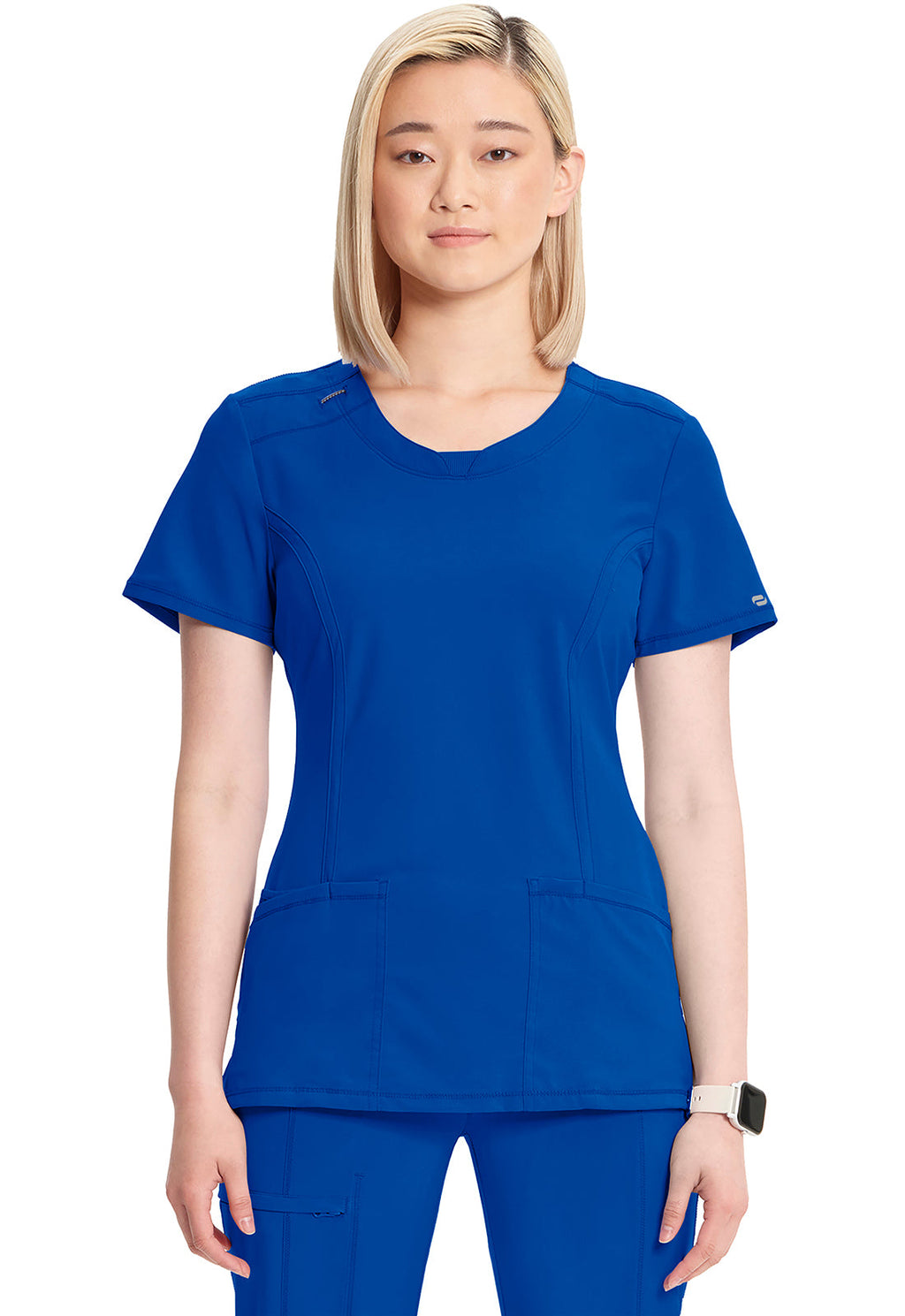 Classics 2624A Round Neck Top Galaxy Blue Model Image Front | Infinity