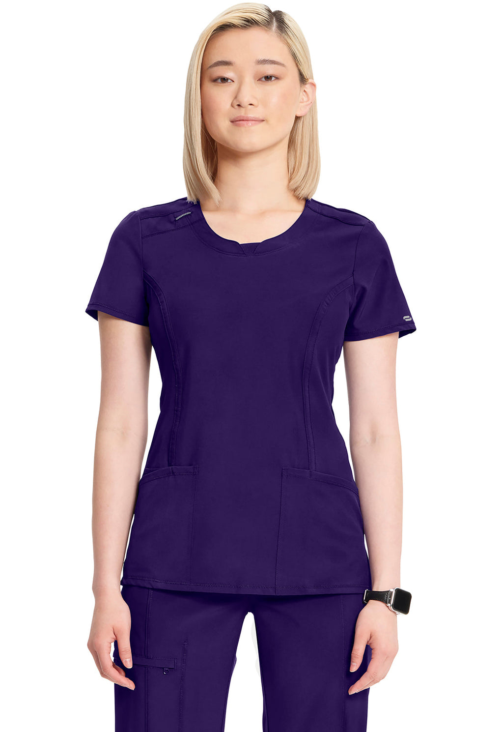 Infinity 2624A Women's Round Neck Scrub Top Grape
