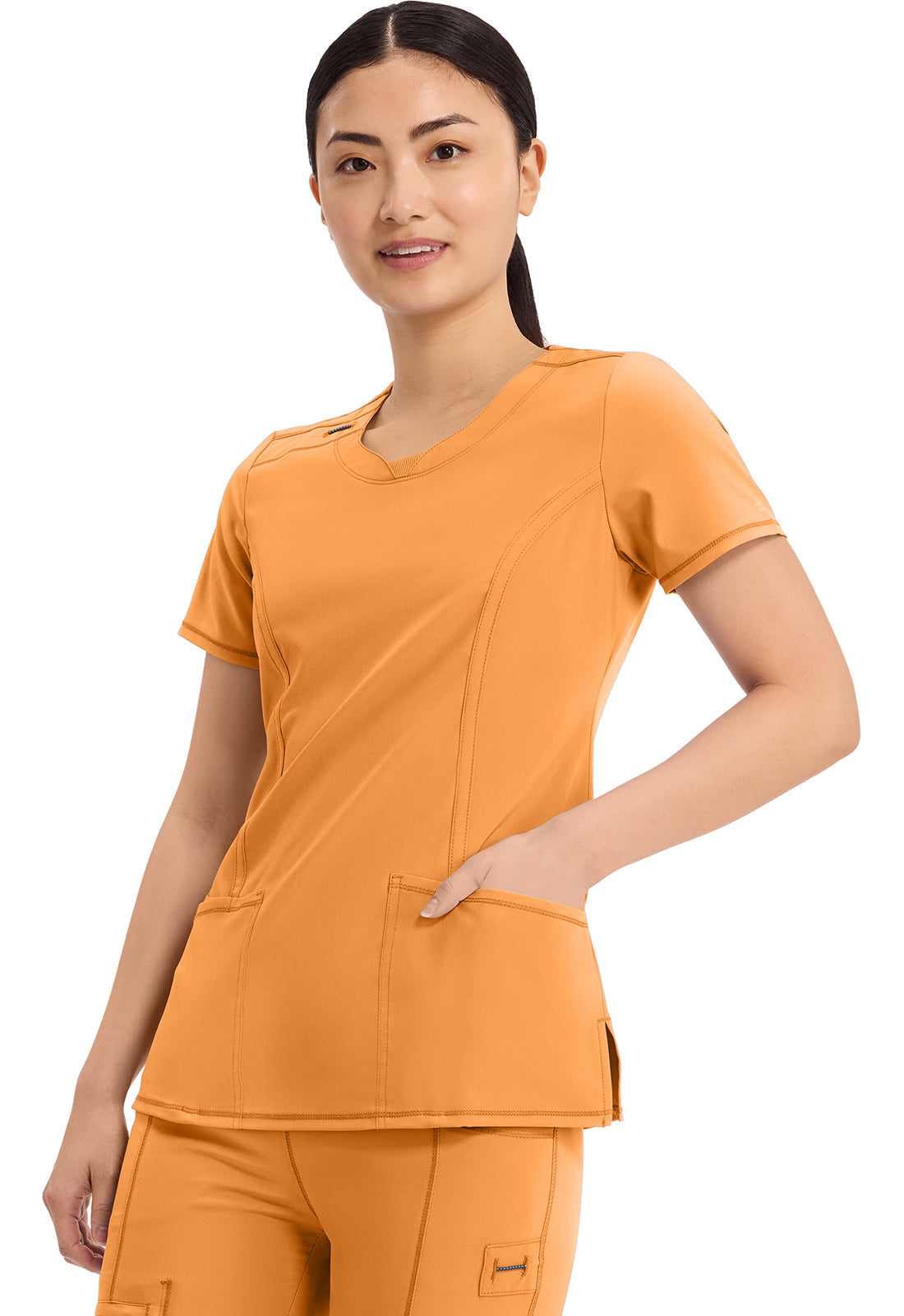 Classics 2624A Round Neck Top Orange Sunrise