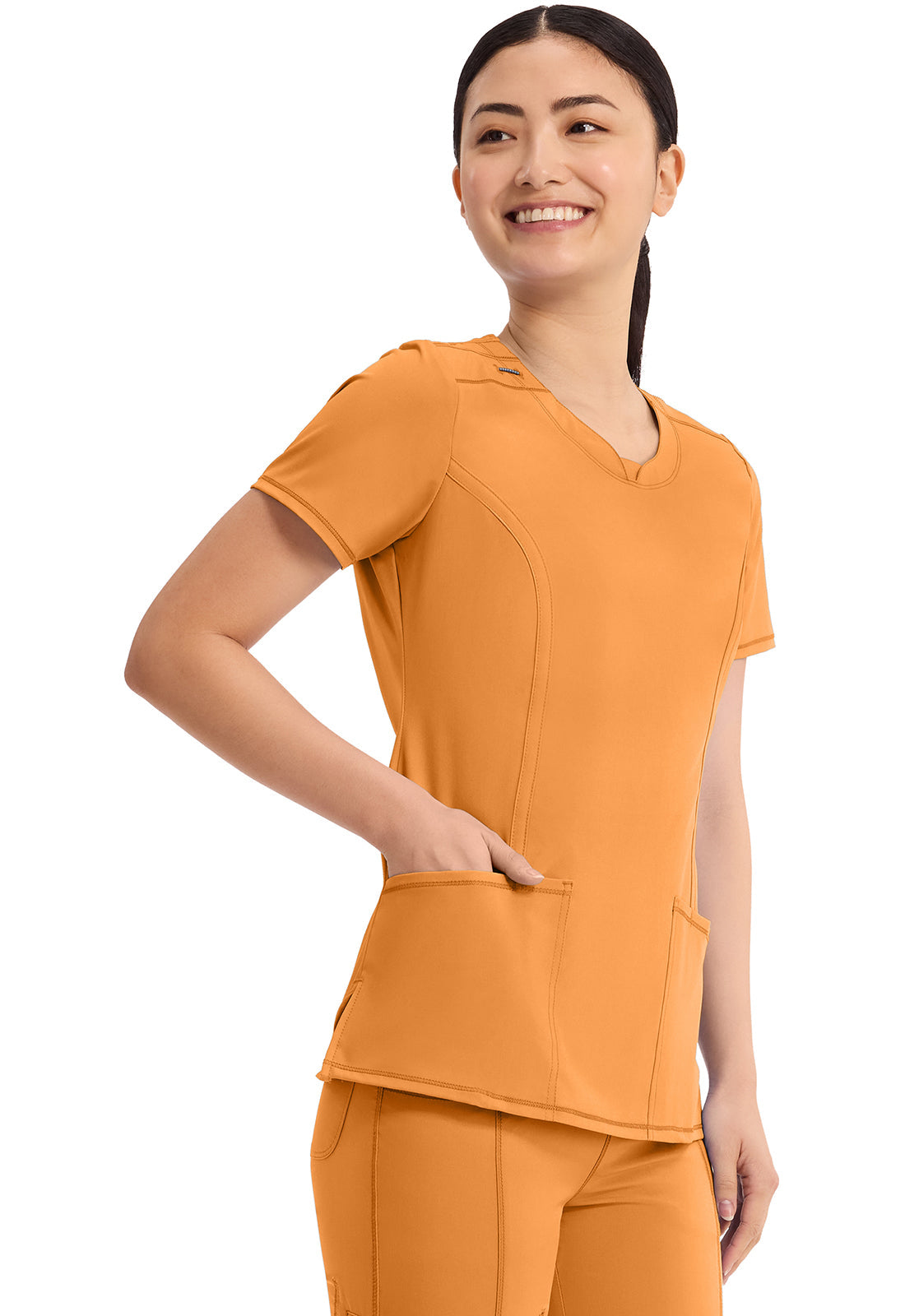 Classics 2624A Round Neck Top Orange Sunrise