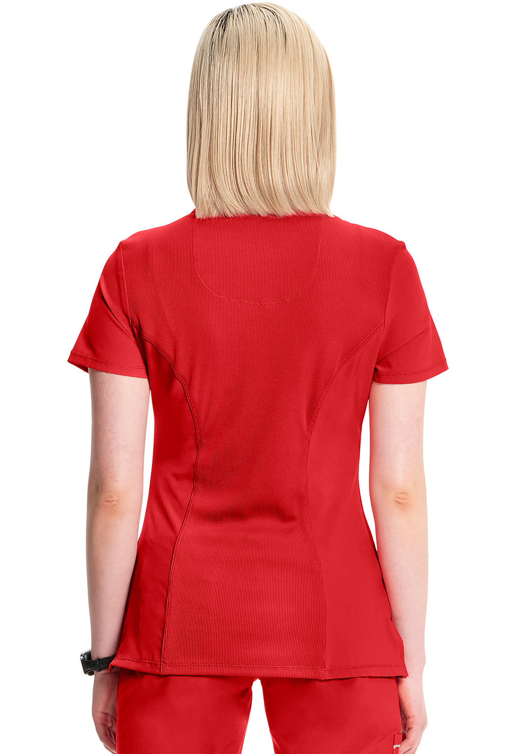 Infinity 2625A Women's Mock Wrap Scrub Top Red