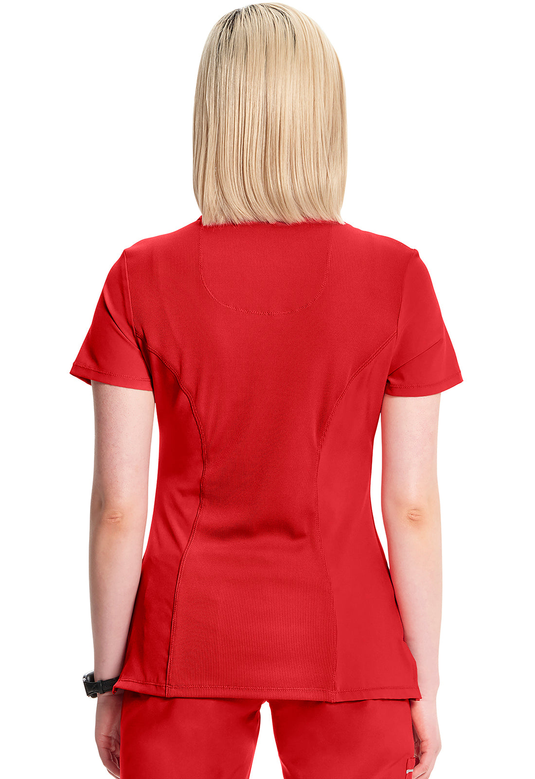 Infinity 2625A Women's Mock Wrap Scrub Top Red
