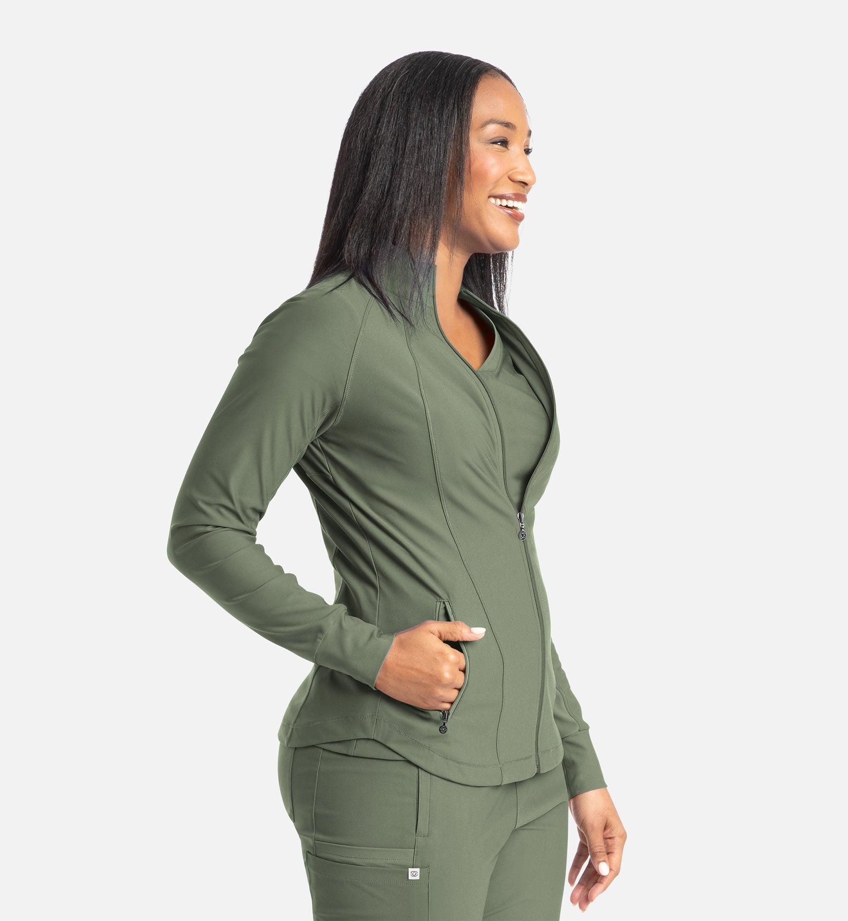Embrace 2701 Eden Full Zip Track Jacket Olive