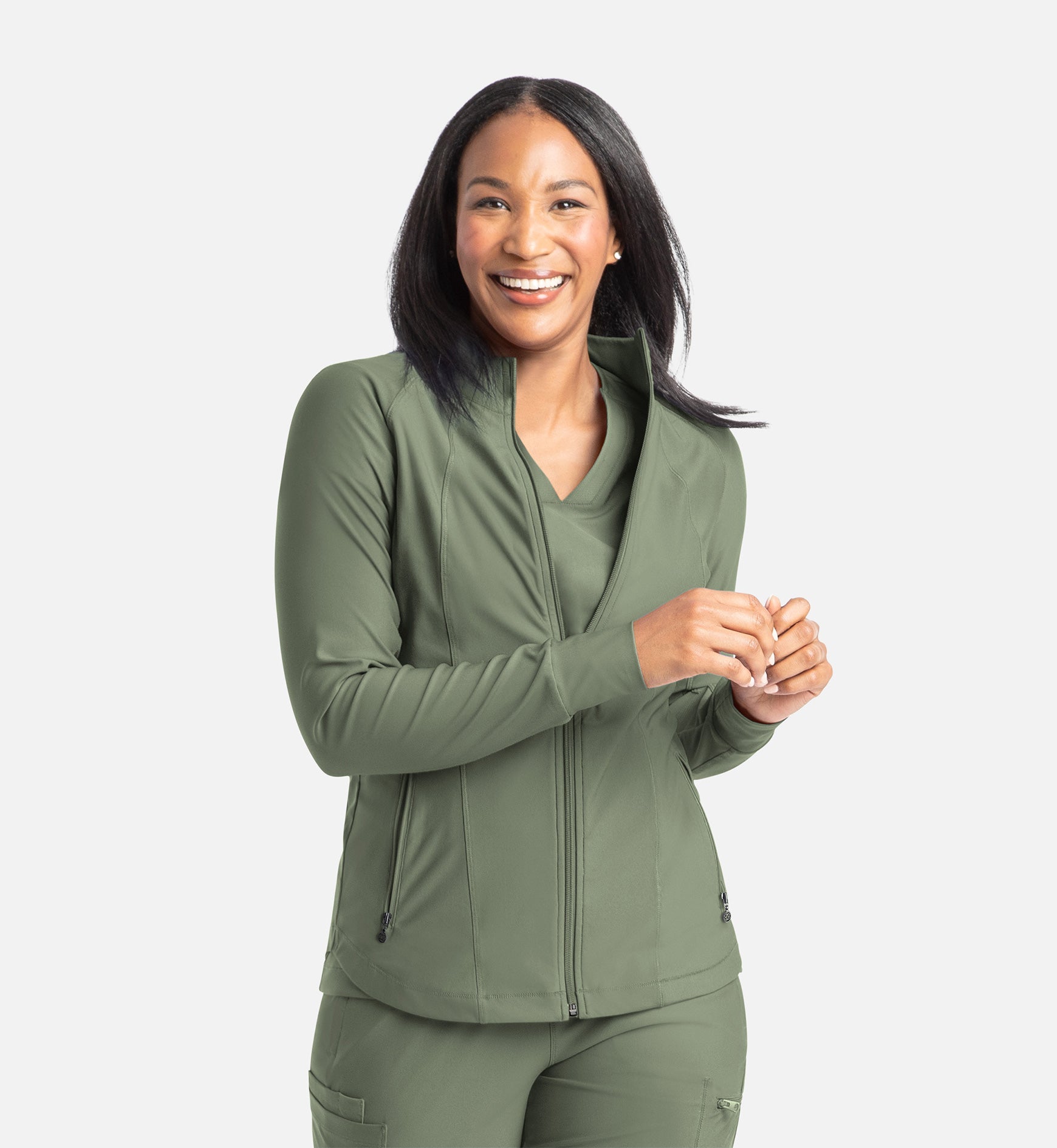 Embrace 2701 Eden Full Zip Track Jacket Olive