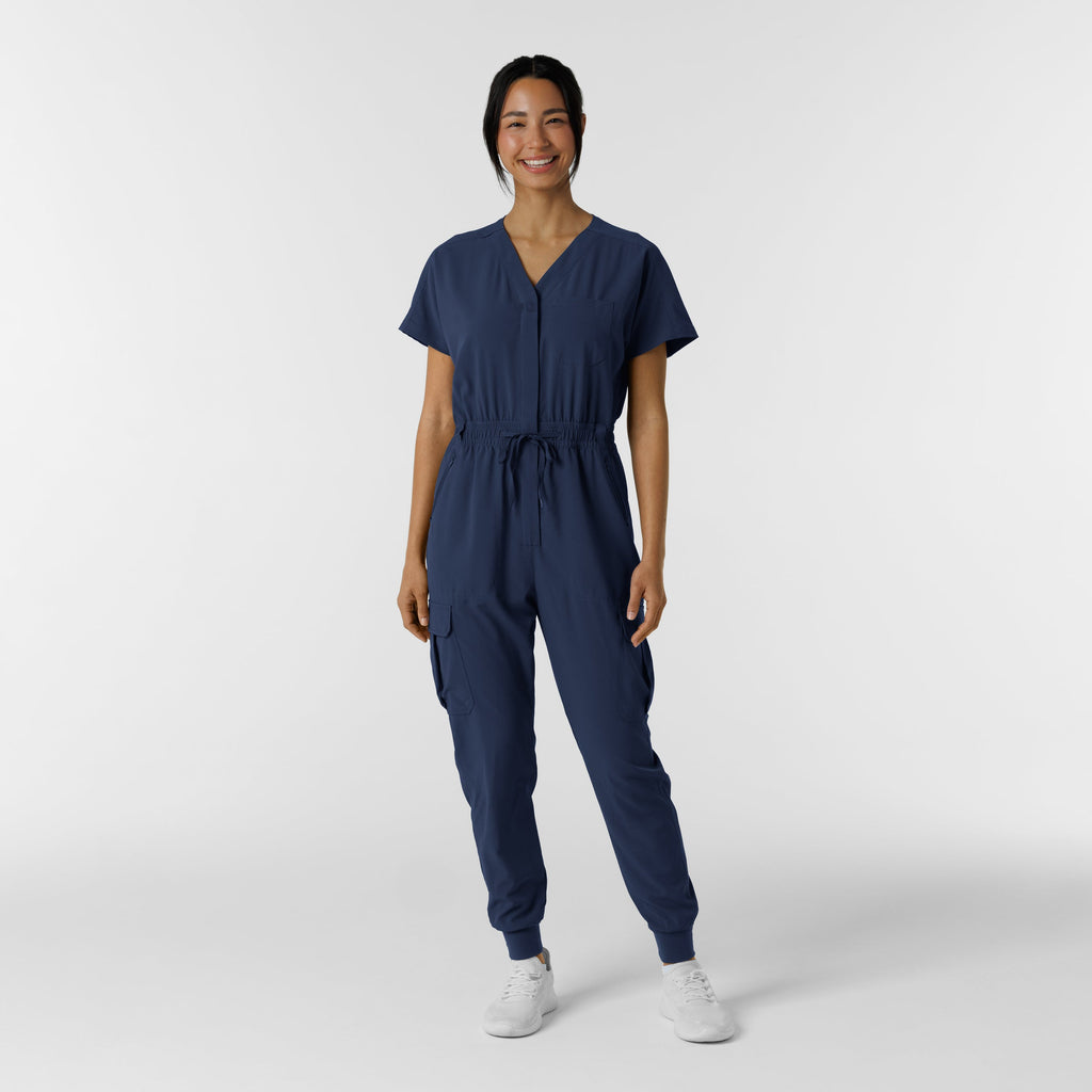 RENEW 3234 Cargo Jogger Scrub Jumpsuit Navy