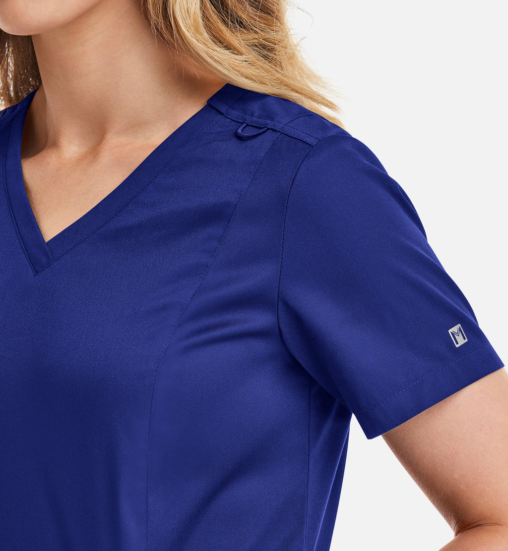 Matrix 3501 Women’s Double V-Neck Top Galaxy Blue