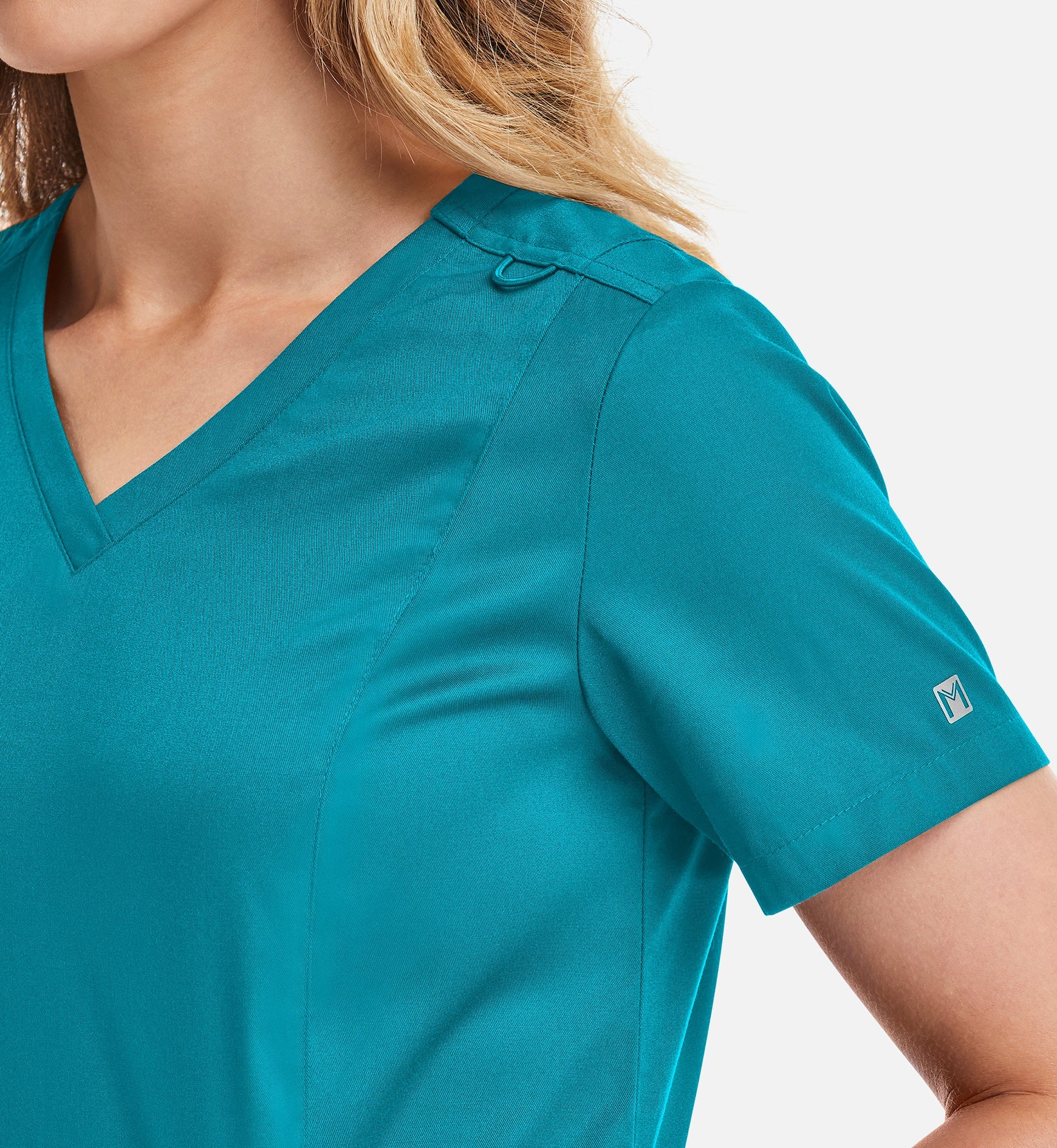 Matrix 3501 Women’s Double V-Neck Top Teal