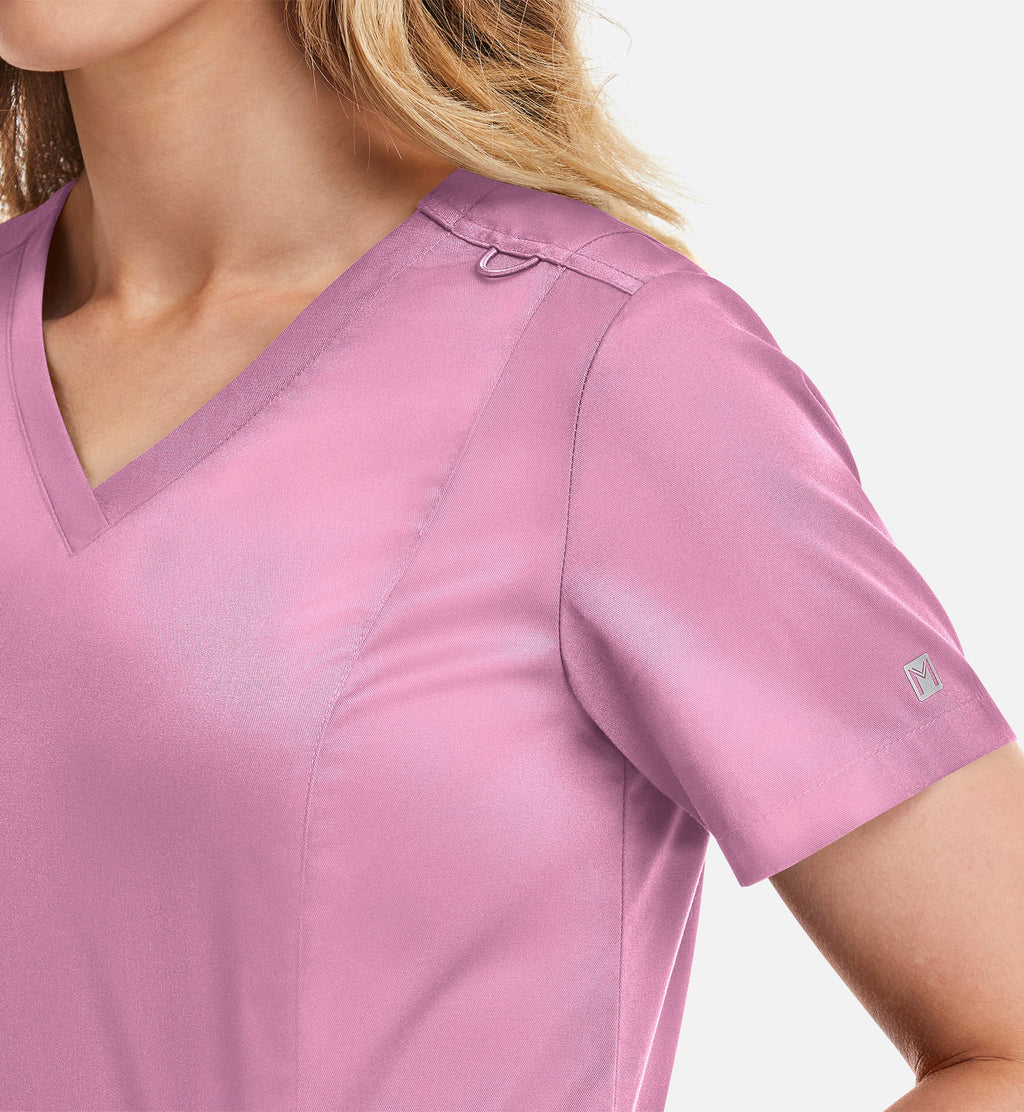 Matrix 3501 Women’s Double V-Neck Top Wild Rose