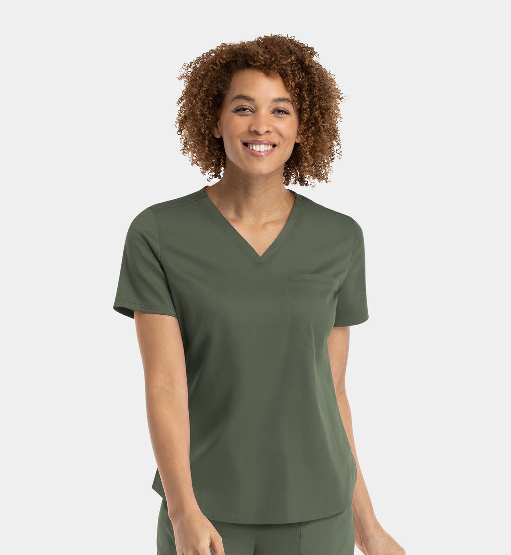 Matrix 3503 Women’s Tuckable V Neck Top  Olive
