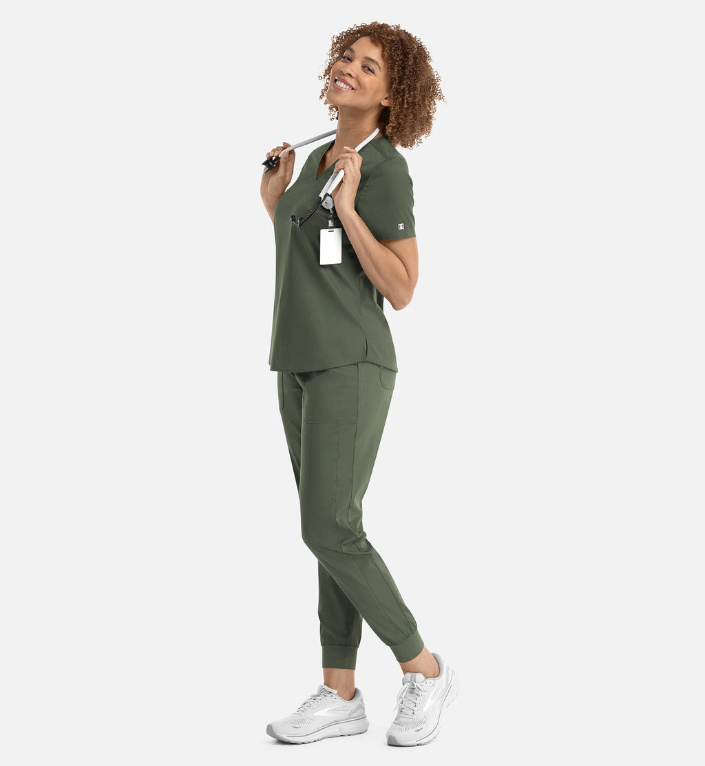 Matrix 3503 Women’s Tuckable V Neck Top  Olive