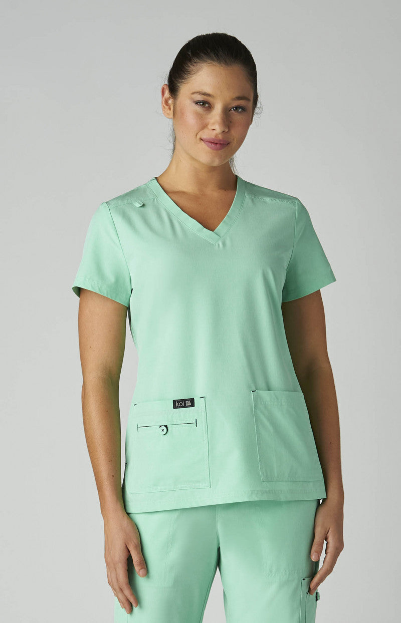 Koi Basics 373 Becca Top Heather Jelly Mint