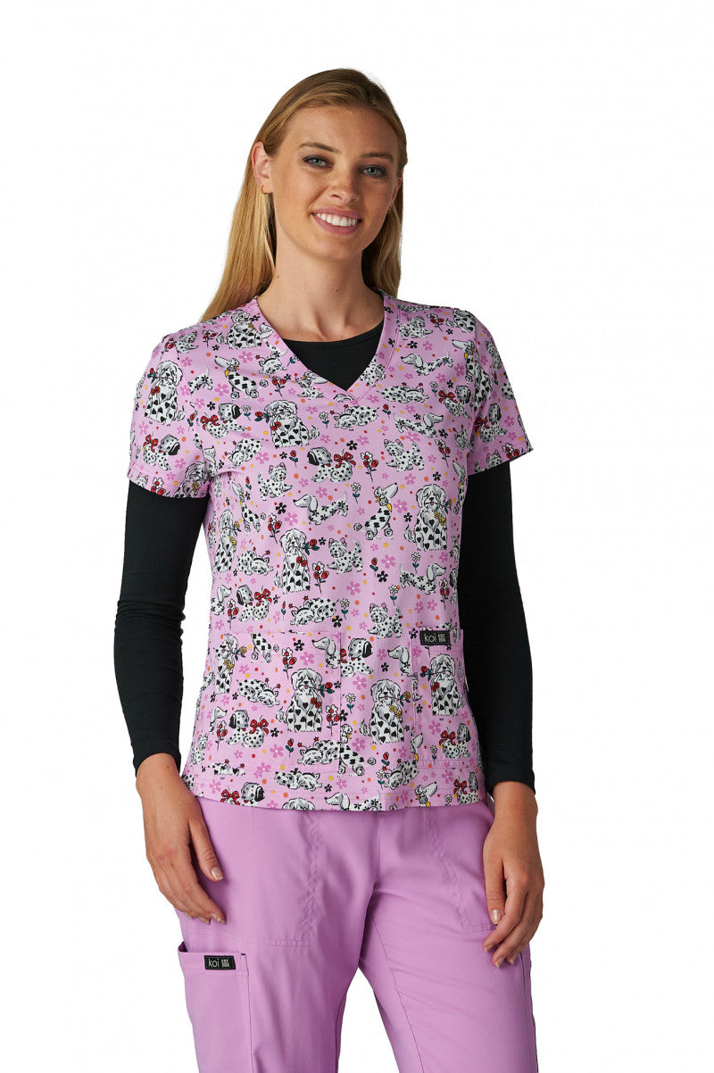 Basics 384PR Leslie Top Doggie Spring Time