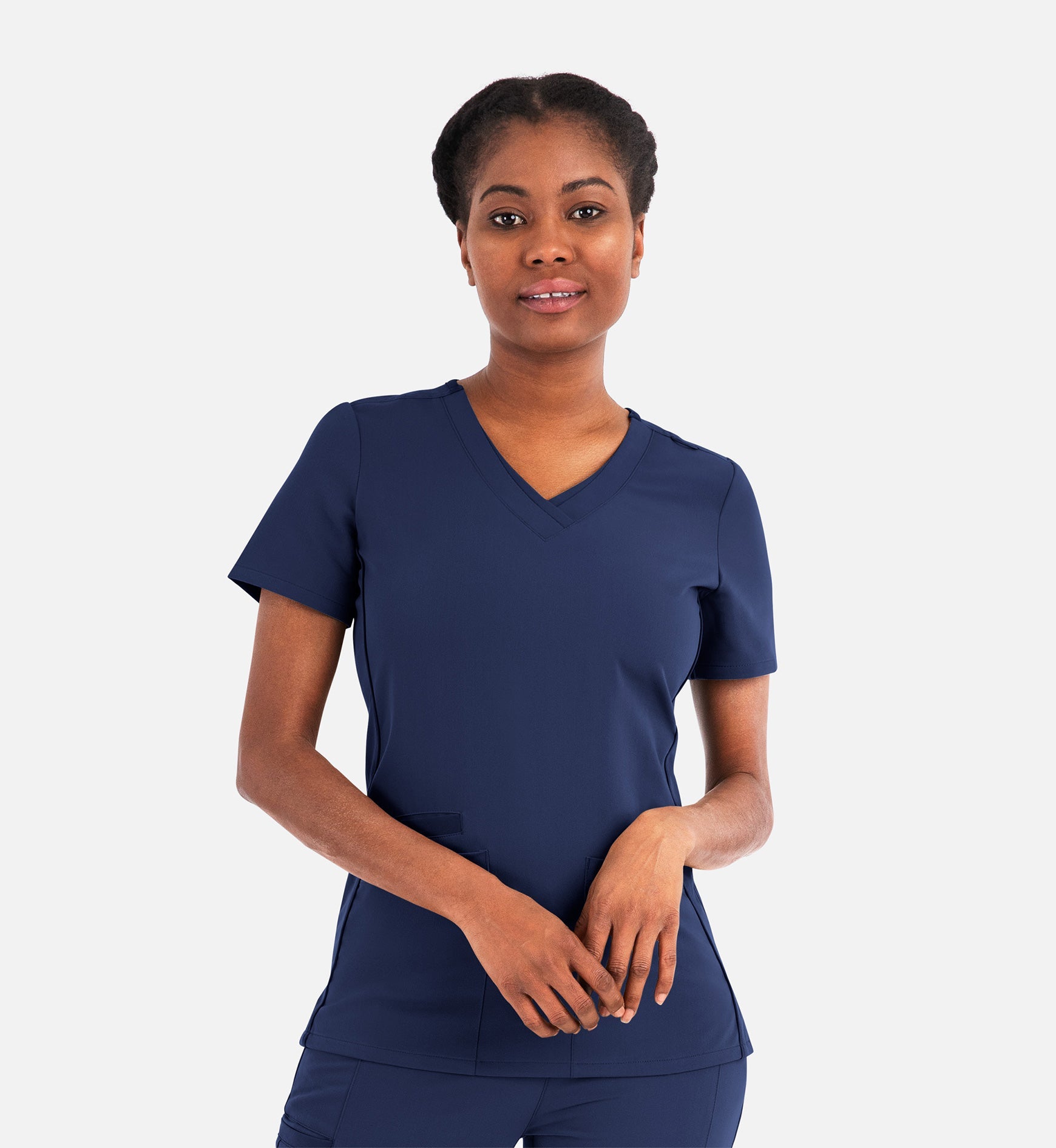 Matrix Pro 3901 Women's Layered V-Neck Top Navy