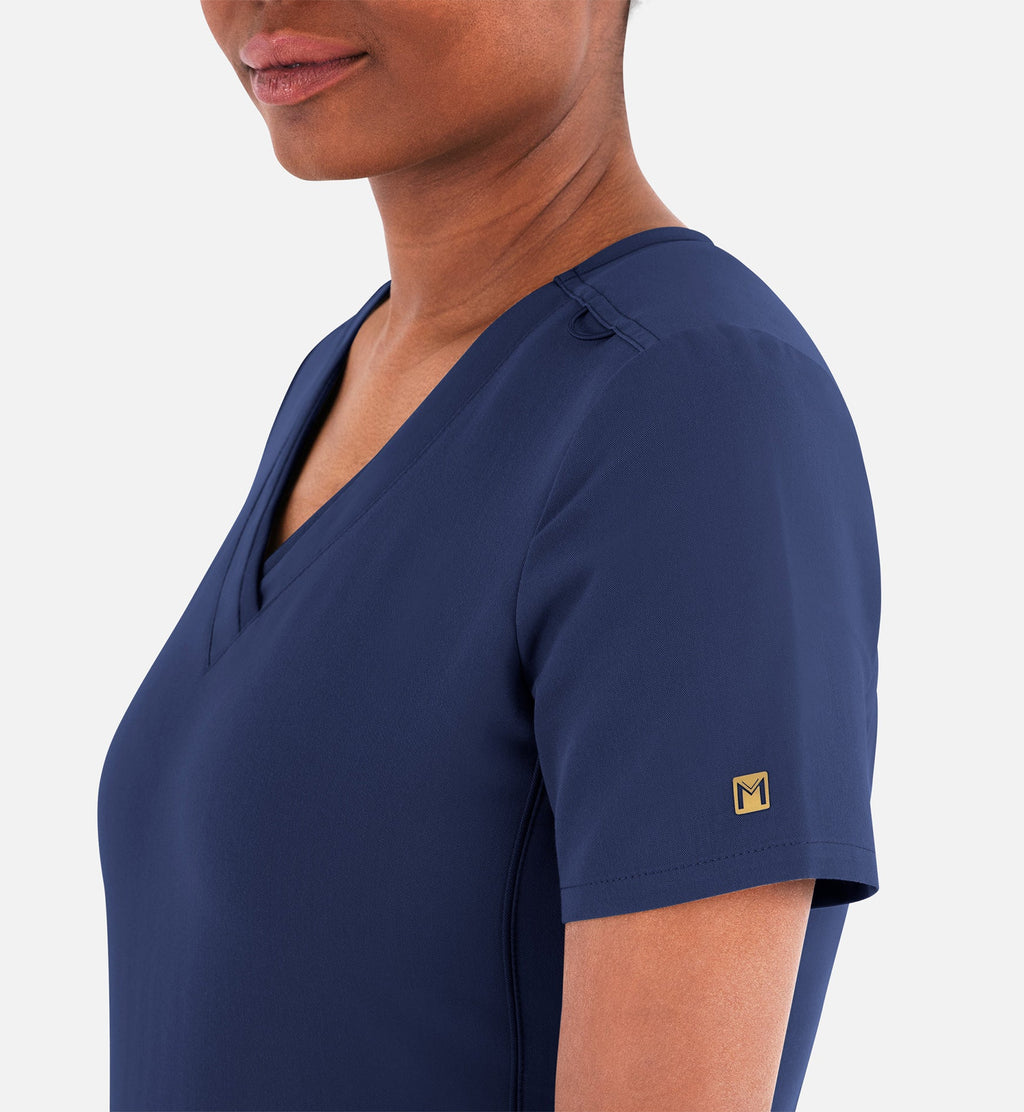 Matrix Pro 3901 Women's Layered V-Neck Top Navy