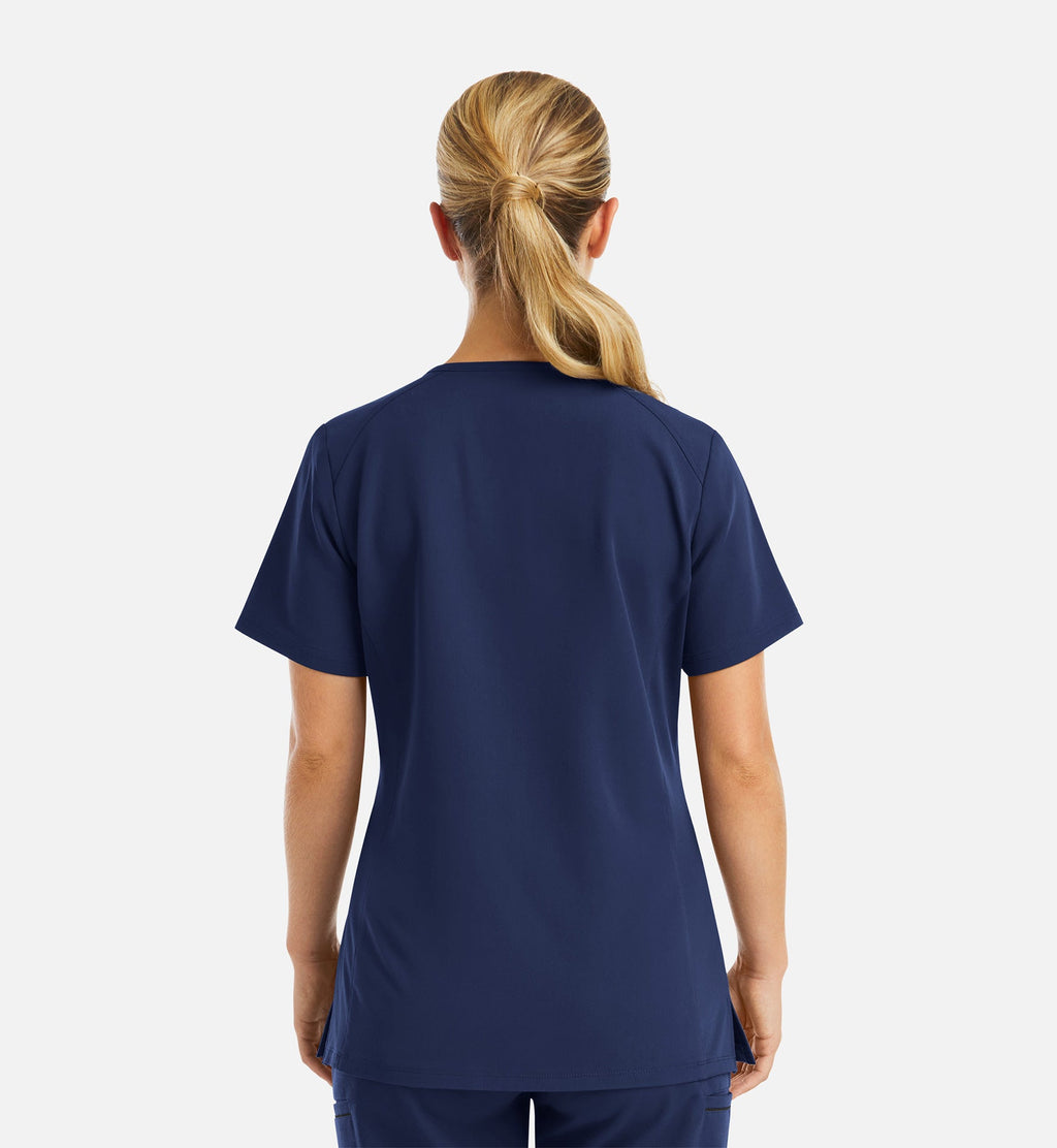 Matrix Pro 3903 Women's Curved V-Neck Top Navy