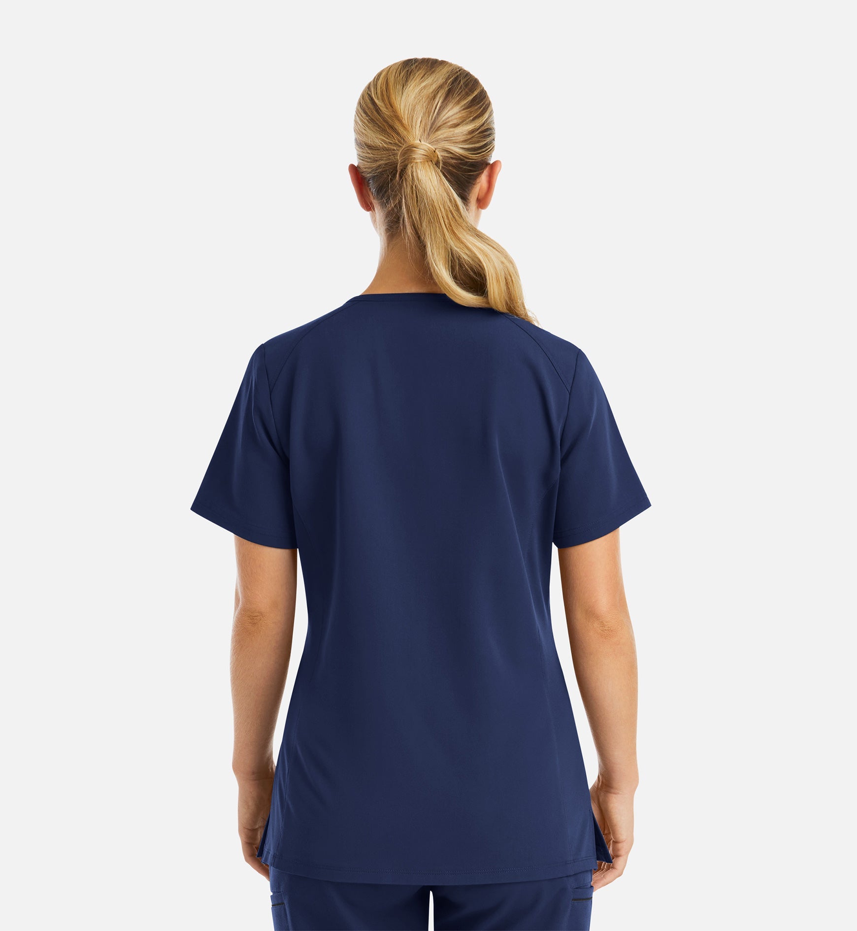 Matrix Pro 3903 Women's Curved V-Neck Top Navy