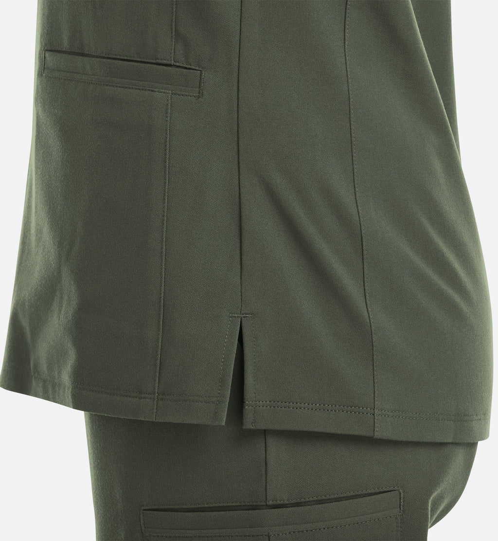 Matrix Pro 3903 Women's Curved V-Neck Top Olive