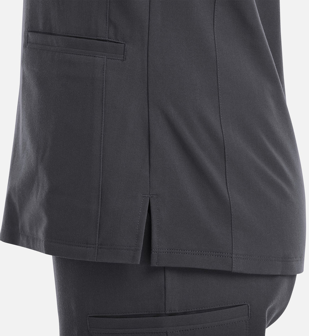 Matrix Pro 3903 Women's Curved V-Neck Top Pewter