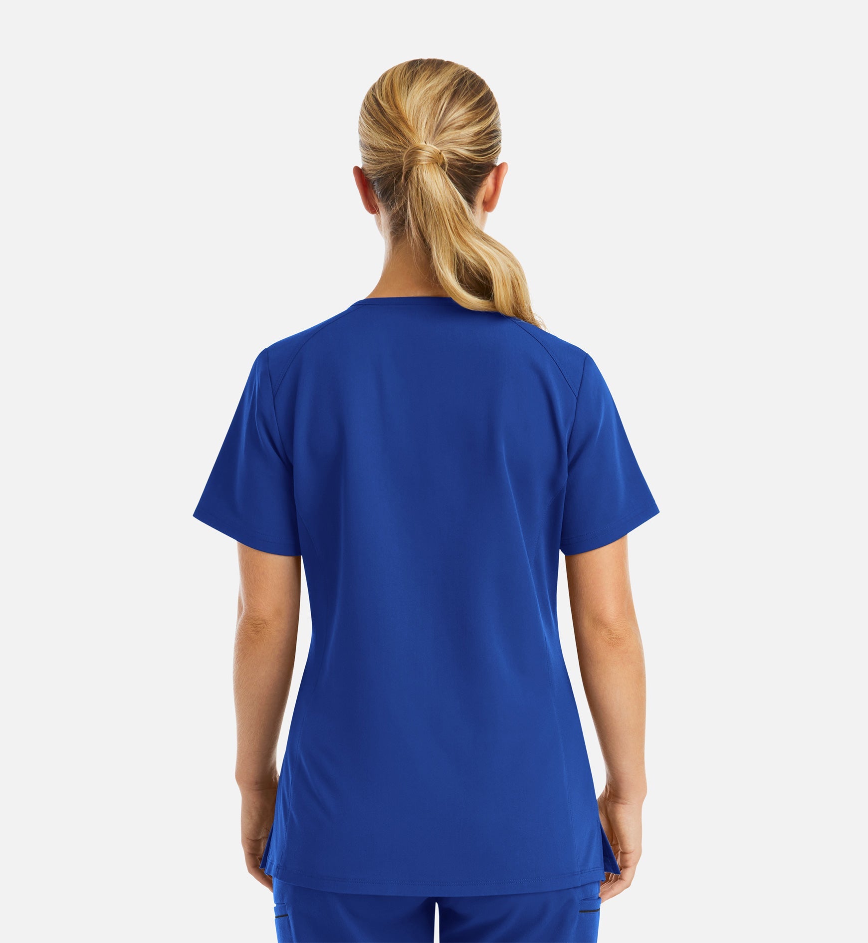 Matrix Pro 3903 Women's Curved V-Neck Top Royal Blue