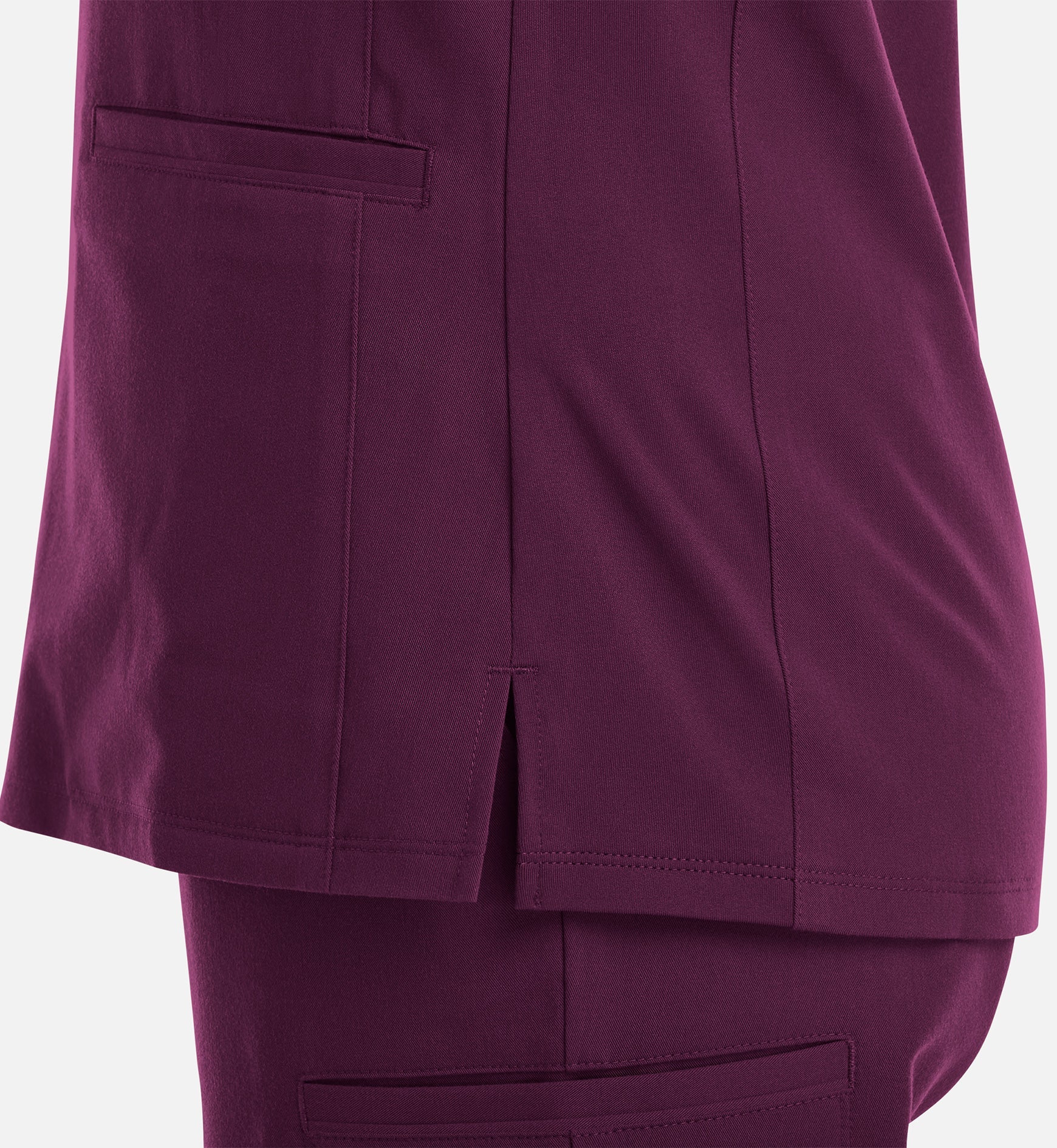Matrix Pro 3903 Women's Curved V-Neck Top Wine
