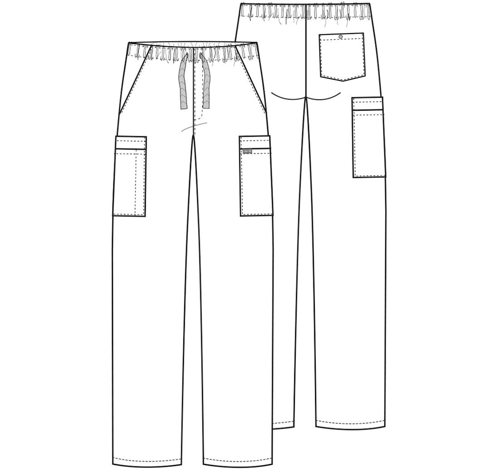 Workwear Originals 4000 Men's Fly Front Cargo Scrub Pants Grape