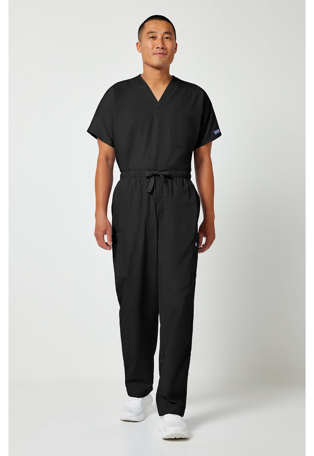Workwear Originals 4000 Men's Fly Front Cargo Scrub Pants Black