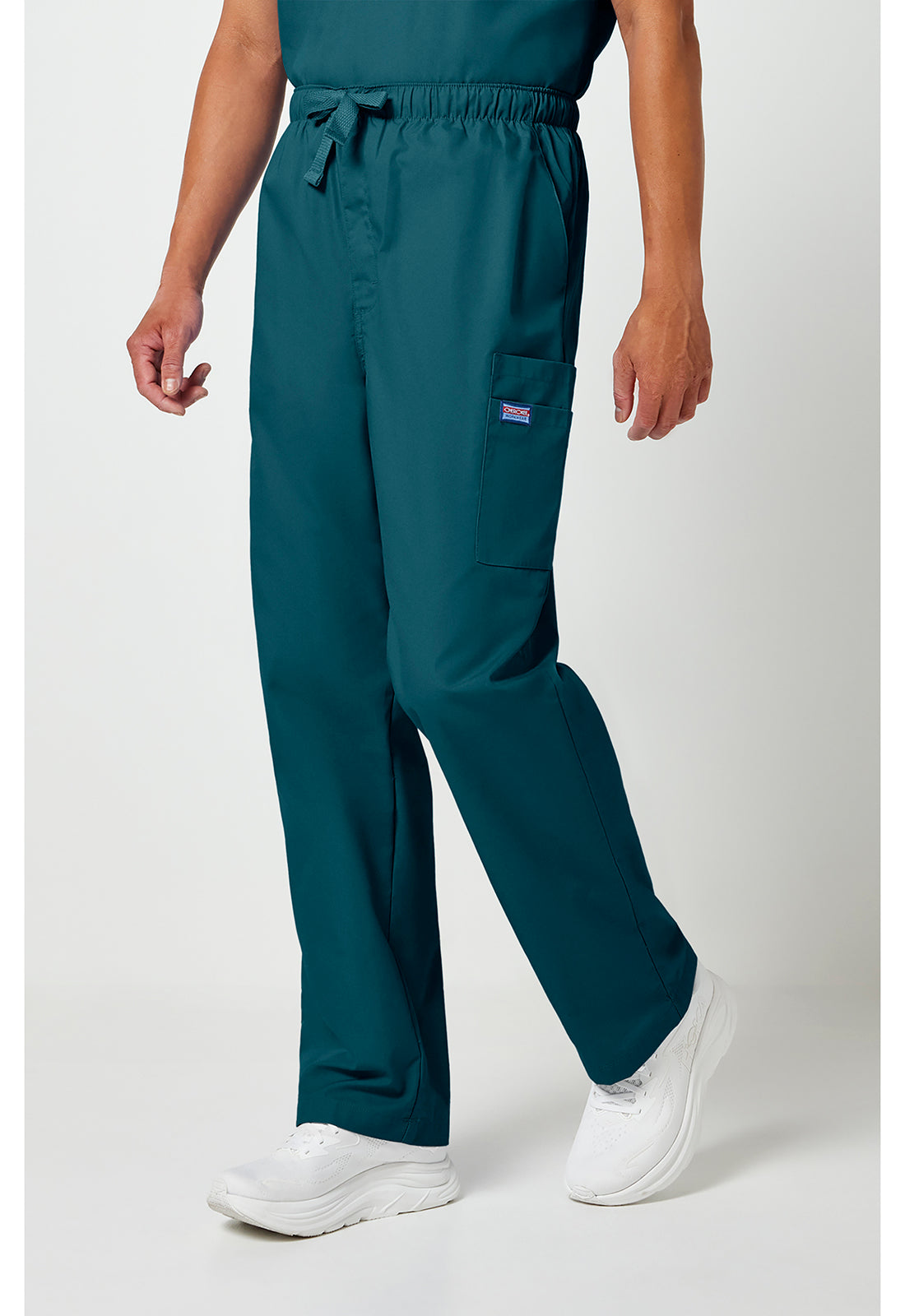Workwear Originals 4000 Men's Fly Front Cargo Scrub Pants Caribbean Blue