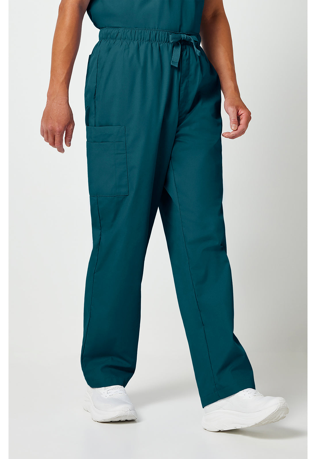 Workwear Originals 4000 Men's Fly Front Cargo Scrub Pants Caribbean Blue