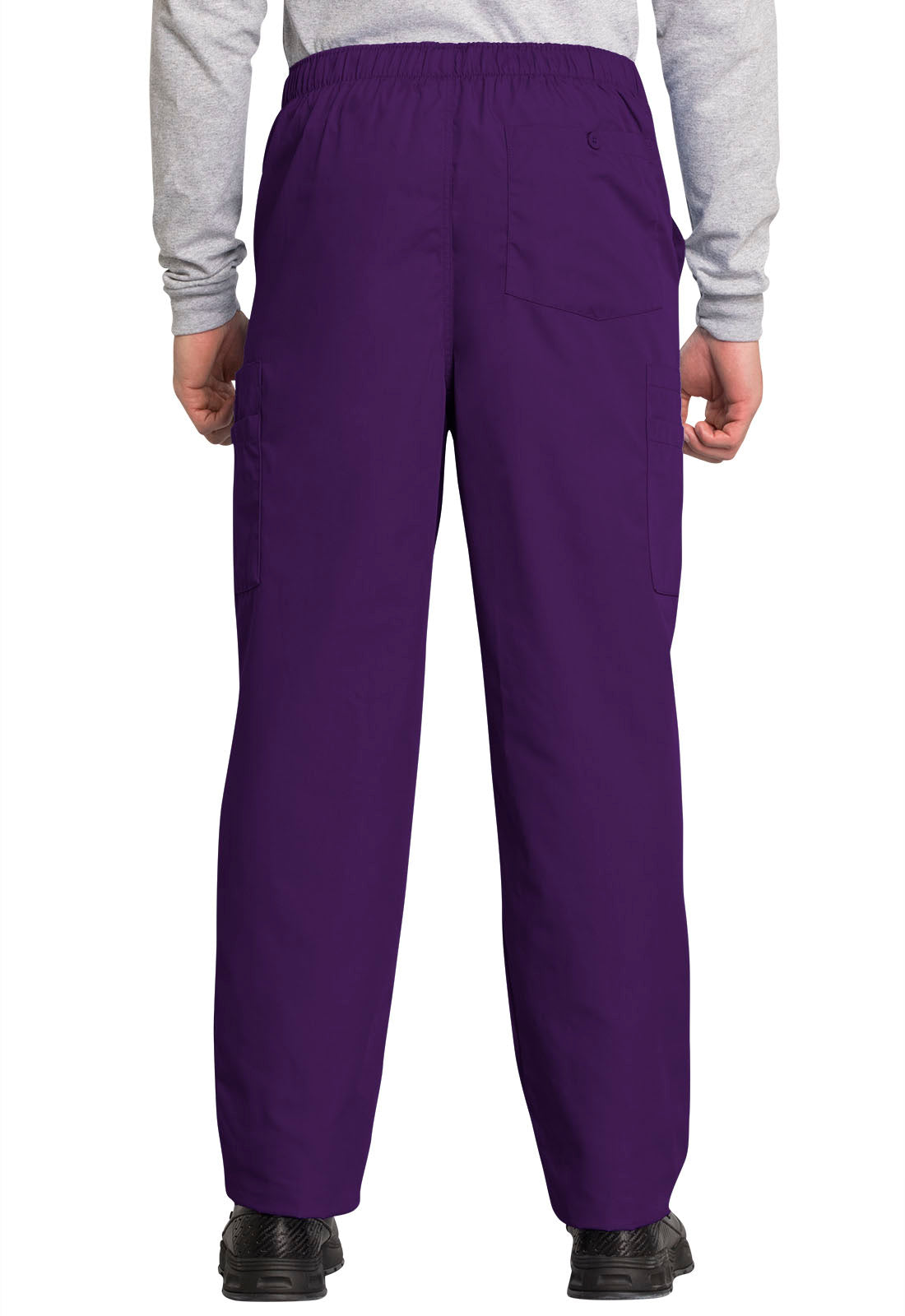 Workwear Originals 4000 Men's Fly Front Cargo Scrub Pants Eggplant