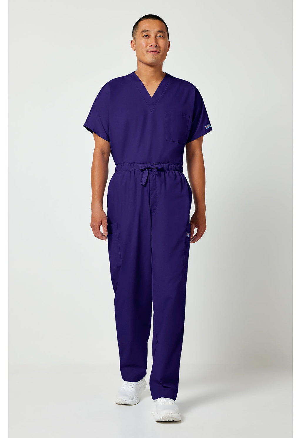 Workwear Originals 4000 Men's Fly Front Cargo Scrub Pants Grape