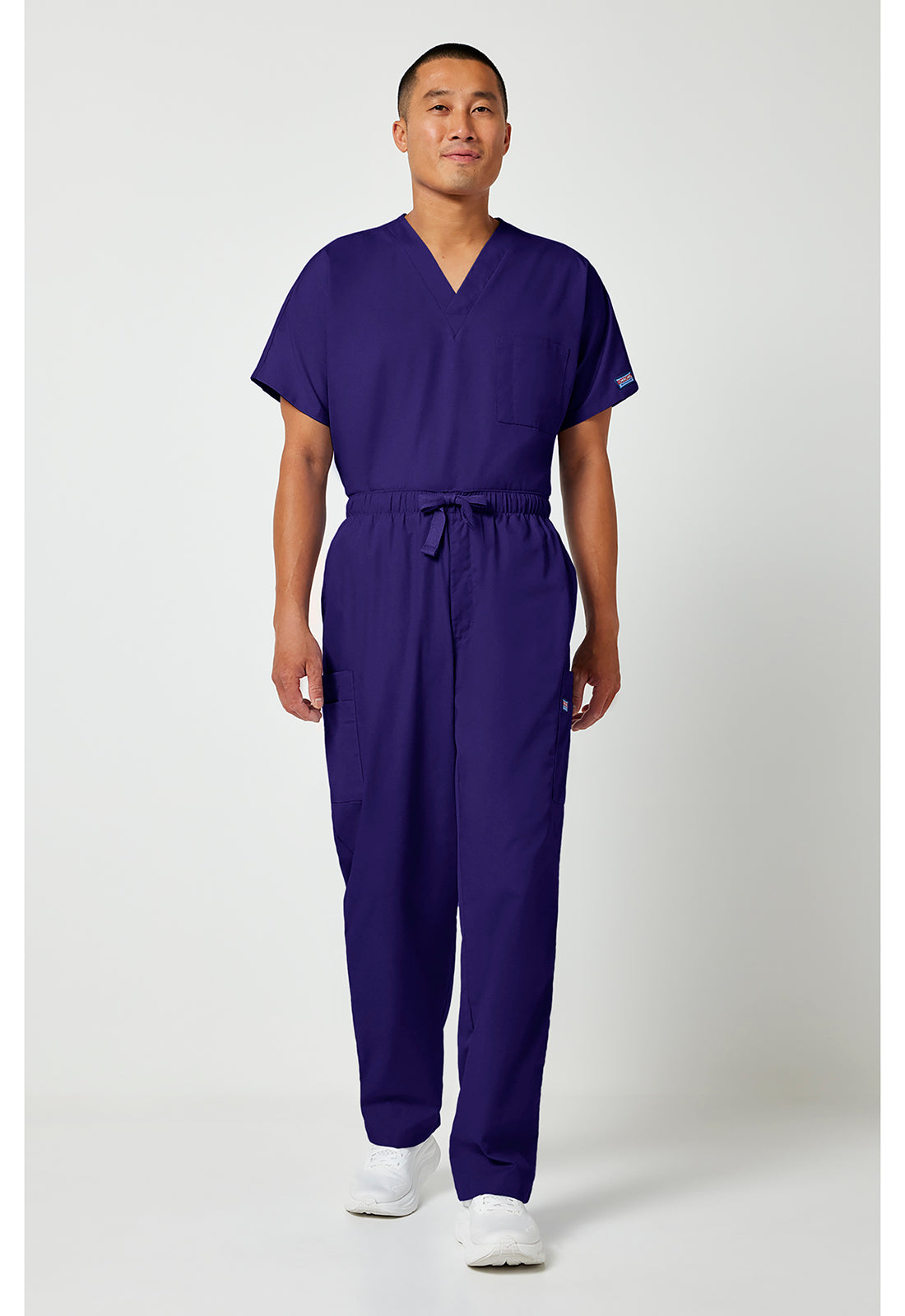 Workwear Originals 4000 Men's Fly Front Cargo Scrub Pants Grape