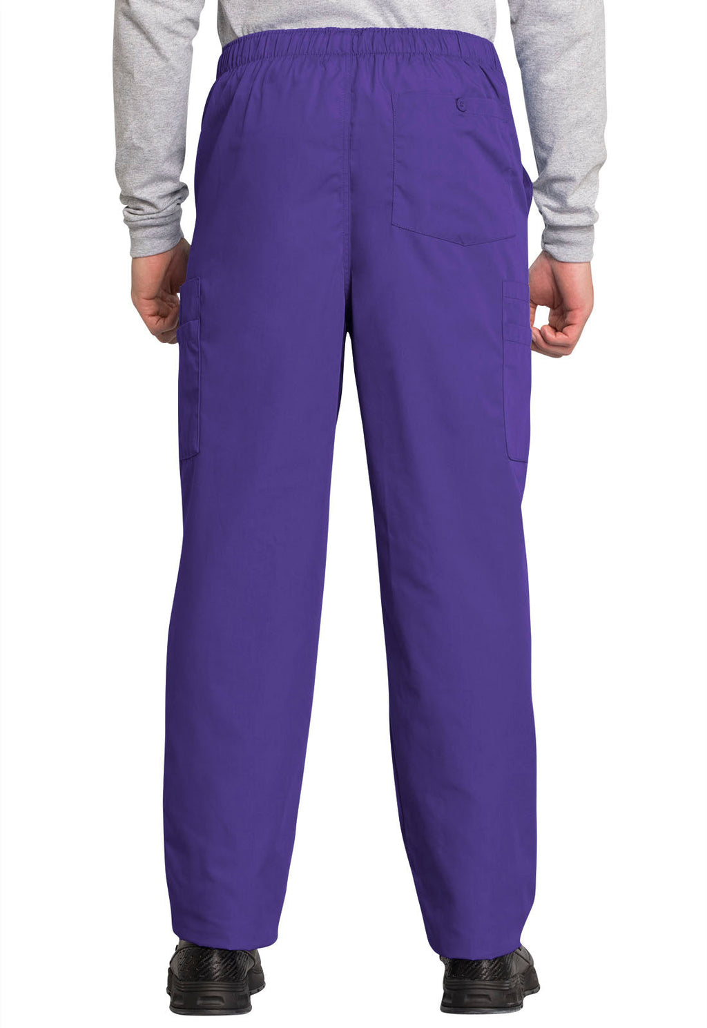 Workwear Originals 4000 Men's Fly Front Cargo Scrub Pants Grape