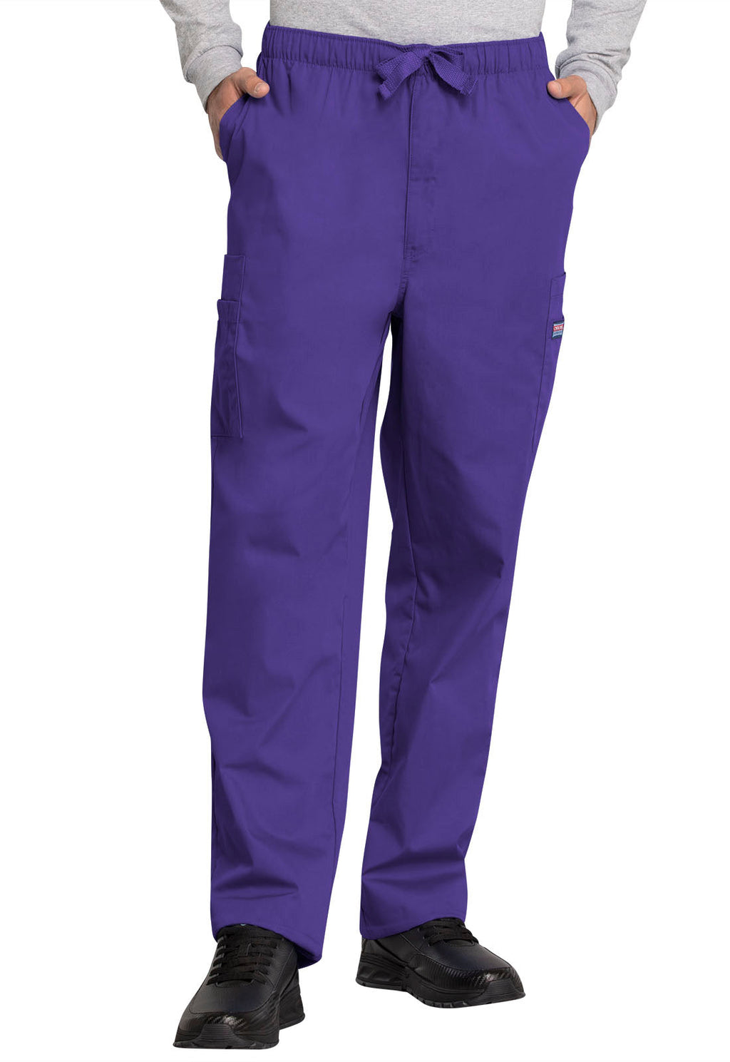 Workwear Originals 4000 Men's Fly Front Cargo Scrub Pants Grape