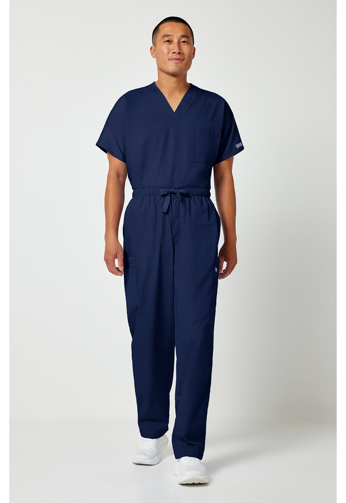 Workwear Originals 4000 Men's Fly Front Cargo Scrub Pants Navy