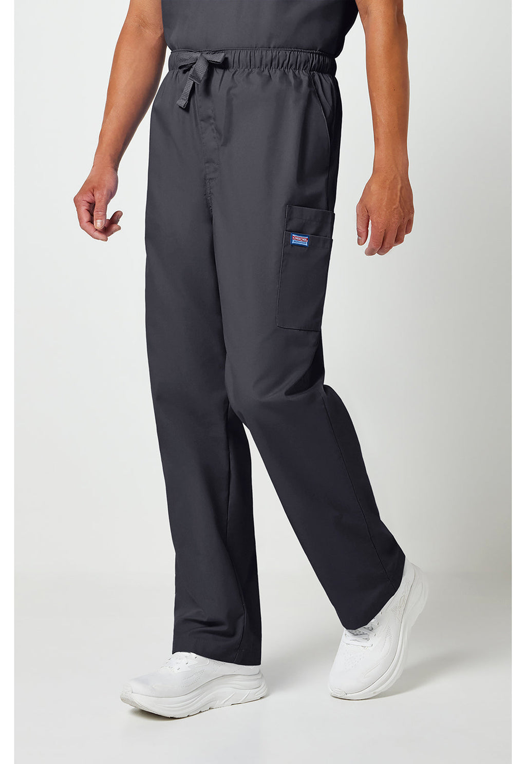 Workwear Originals 4000 Men's Fly Front Cargo Scrub Pants Pewter