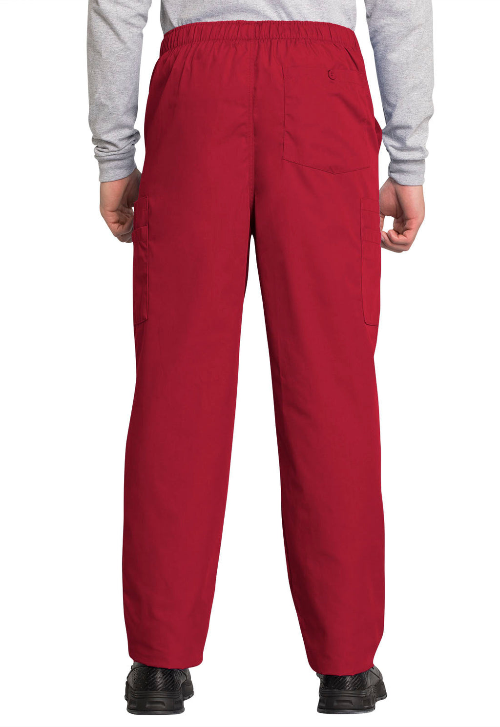 Workwear Originals 4000 Men's Fly Front Cargo Scrub Pants Red