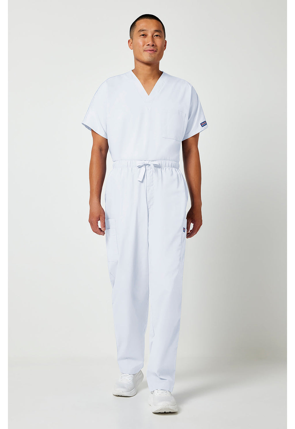 Workwear Originals 4000 Men's Fly Front Cargo Scrub Pants White