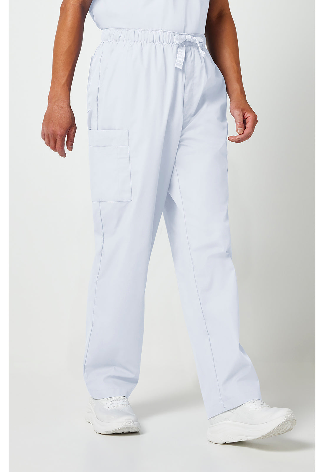 Workwear Originals 4000 Men's Fly Front Cargo Scrub Pants White