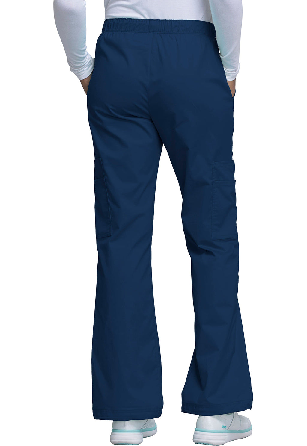 Workwear Core Stretch 4005 Women's Mid Rise Pull-On Cargo Scrub Pants Navy