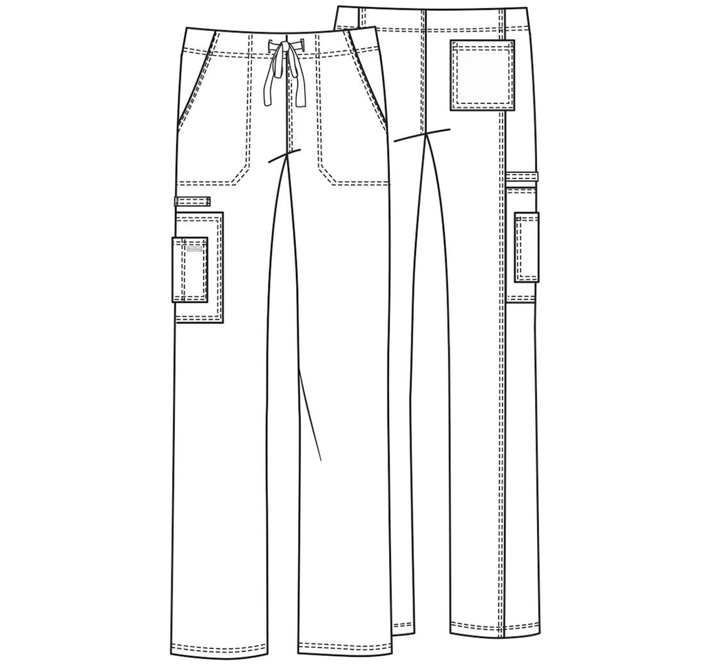 Workwear Core Stretch 4043 Unisex Unisex Drawstring Cargo Scrub Pants Hunter Green