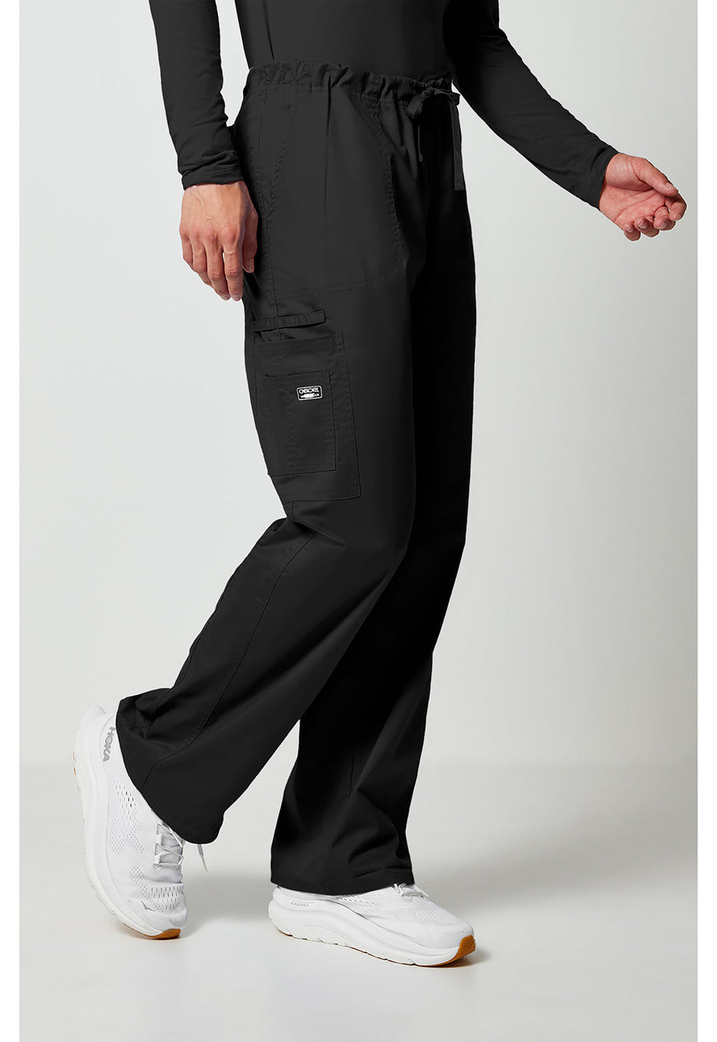 Workwear Core Stretch 4043 Unisex Unisex Drawstring Cargo Scrub Pants Black