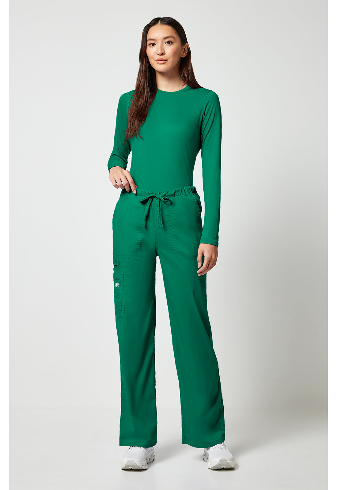 Workwear Core Stretch 4043 Unisex Unisex Drawstring Cargo Scrub Pants Hunter Green
